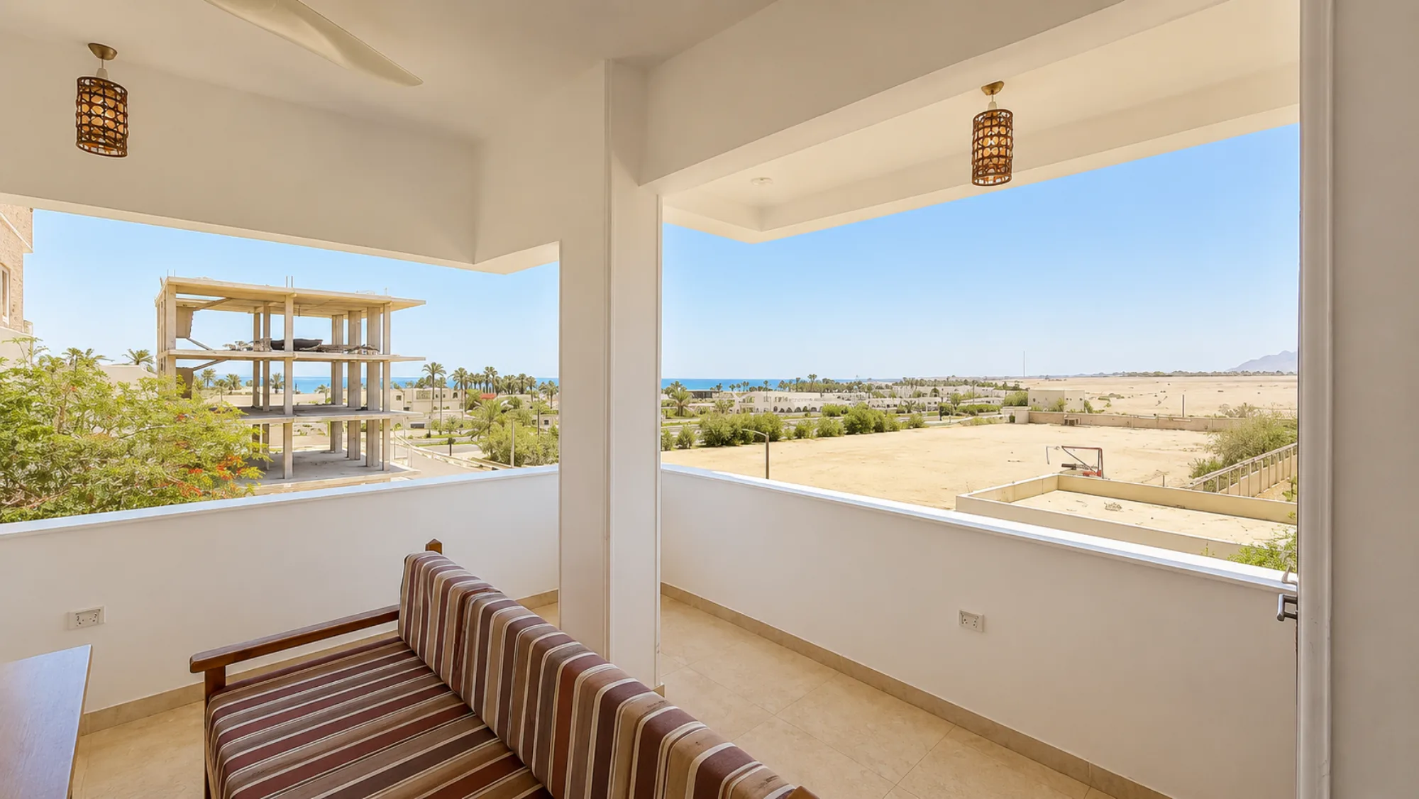 Panoramablick auf das Rote Meer von der Terrasse — Casa Serena Safaga